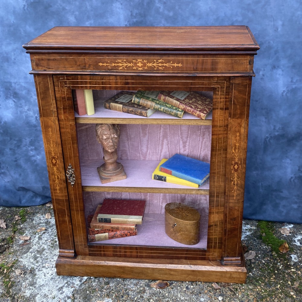 Victorian Inlaid Walnut Pier Cabinet, Circa 1880 View VIII