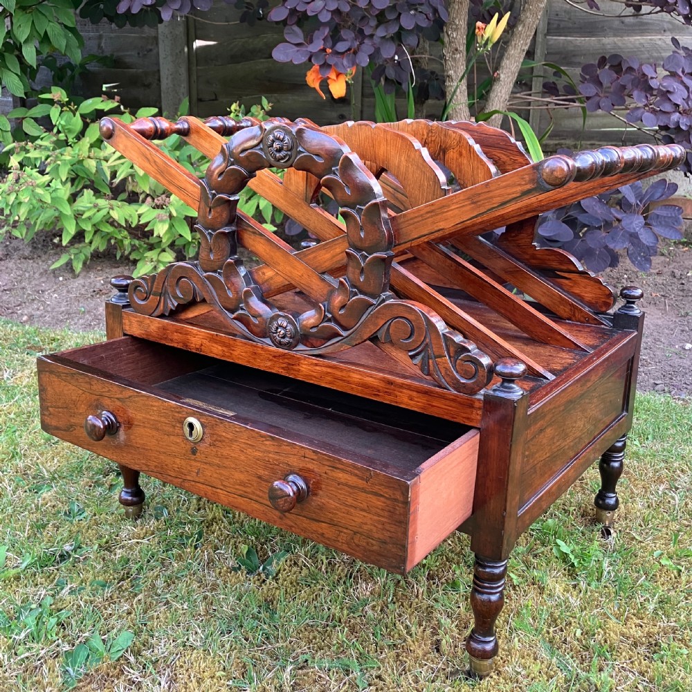 Regency Rosewood Canterbury After A Design By J.C. Loudon, Circa 1835 View III