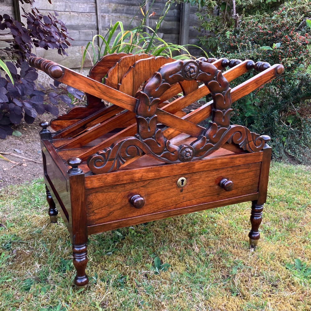 Regency Rosewood Canterbury After A Design By J.C. Loudon, Circa 1835 View IV