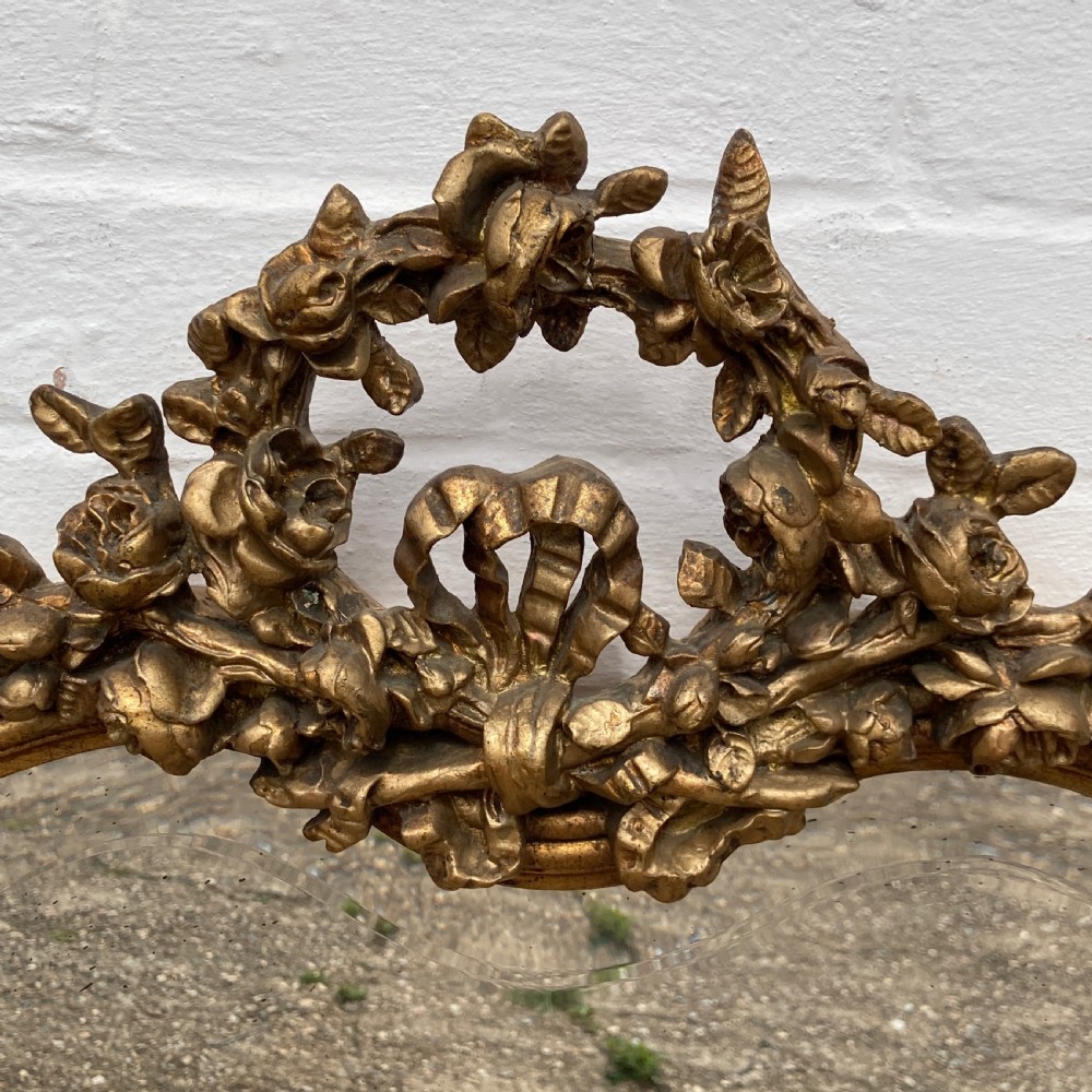 Delightful French Gilt-wood Mirror, Circa 19th Century View V