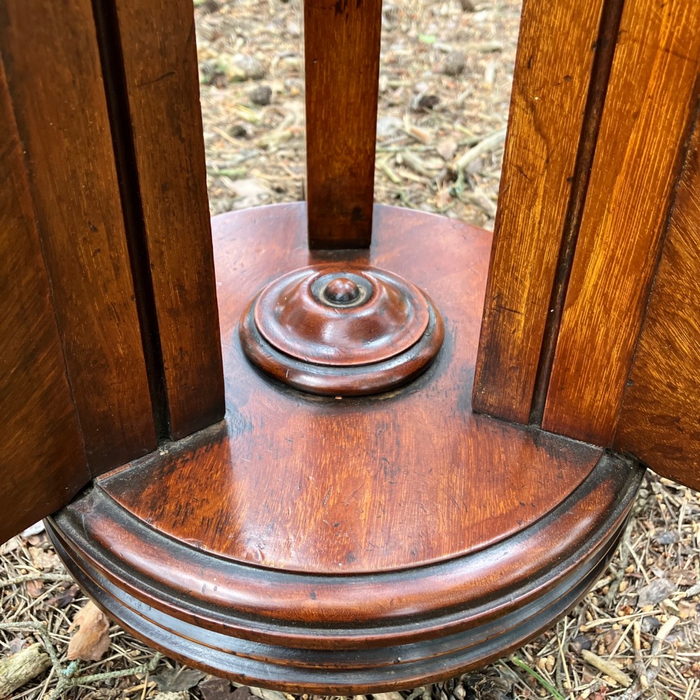 Antique Walnut Hall Stand | Coat & Hat Stand with Brass Hooks, Circa 1900 View VIII