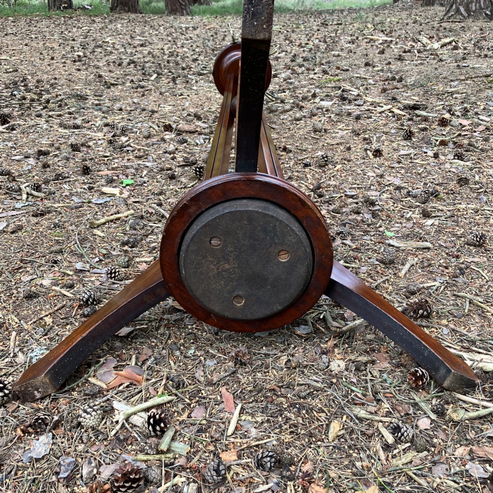 Antique Walnut Hall Stand | Coat & Hat Stand with Brass Hooks, Circa 1900 View IX