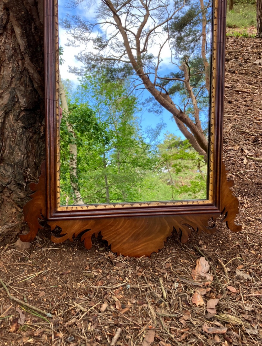 Mahogany Fretwork Mirror, Circa 1900 View VI