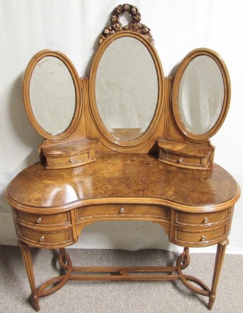 Fantastic Burr Walnut French Dressing Table