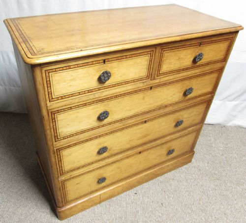 Victorian Decorated Pine Chest of Drawers
