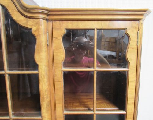 fig 1. Superb Burr Walnut Library Bookcase