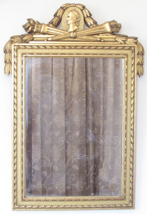 French Louis Xvi Gilt Wall Mirror