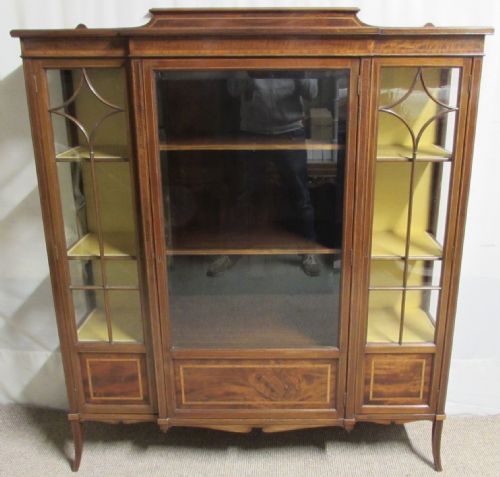 Maple & Co Inlaid Mahogany Display Cabinet