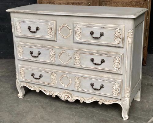 French Original Painted Chest of Drawers