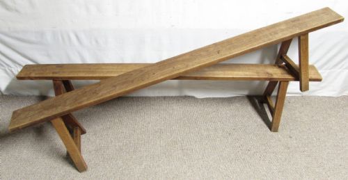 Pair French Fruitwood Benches