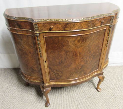 Burr Walnut Side Cabinet
