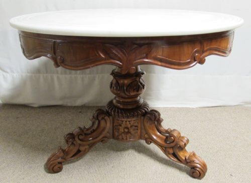 French Marble Top Guéridon Table