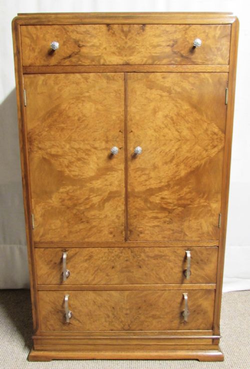 Burr Walnut Art Deco Cabinet