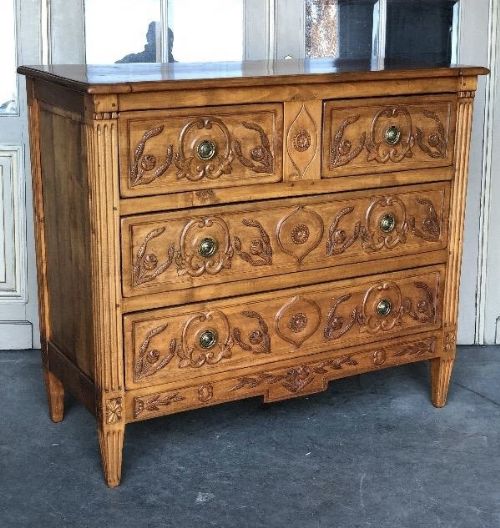 French Fruitwood Louis Xvi Chest of Drawers