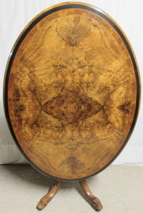 Victorian Burr Walnut Loo Dining Table
