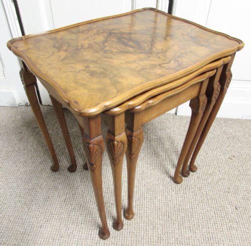 Burr Walnut Nest of Tables