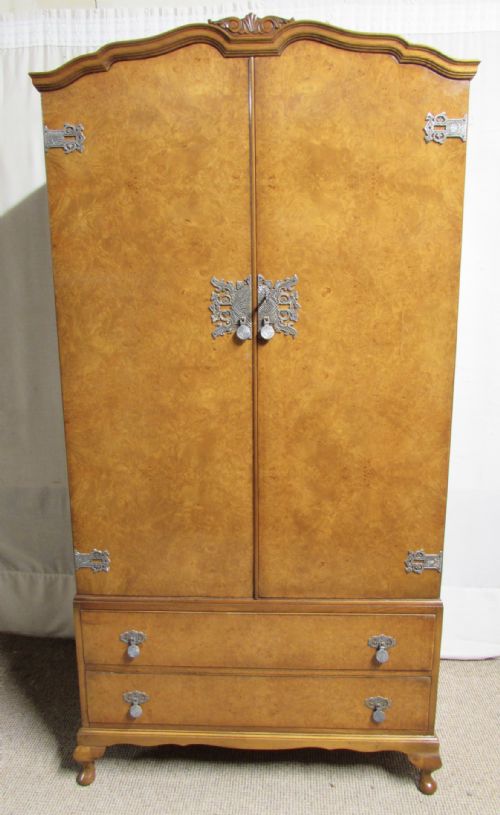 Burr Walnut Wardrobe 'Maple & Co'