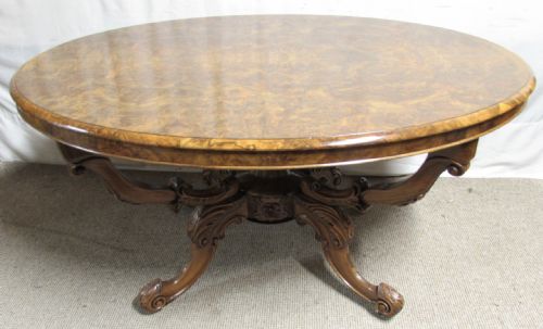Wonderful Burr Walnut Dining Table