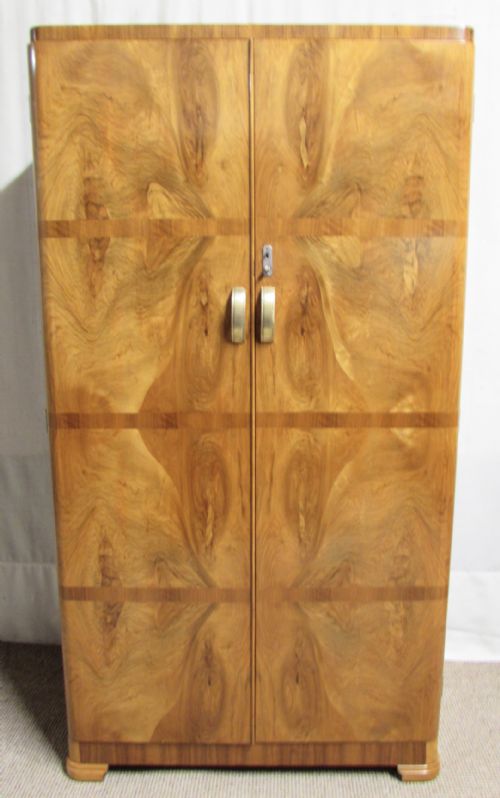 Burr Walnut Art Deco Wardrobe
