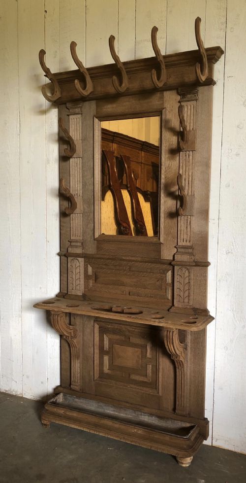 French Bleached Oak Hallstand