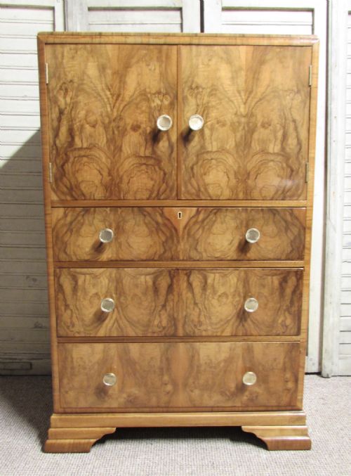 Burr Walnut Art Deco Chest of Drawers