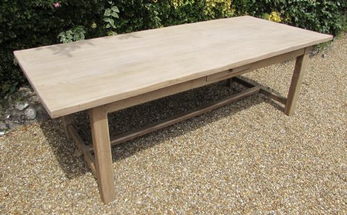 French Bleached Farmhouse Dining Table