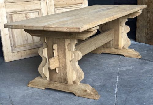 Large Oak Farmhouse Kitchen Dining Table