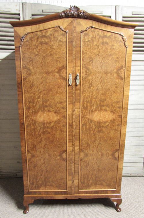 Queen Anne Burr Walnut Wardrobe