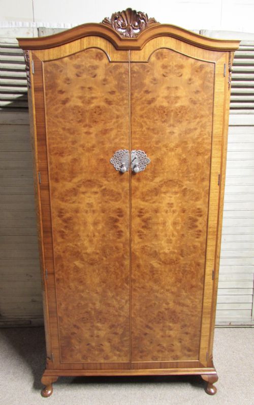 Queen Anne Burr Walnut Wardrobe