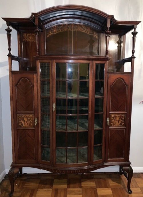 Quality Art Nouveau Inlaid Cabinet