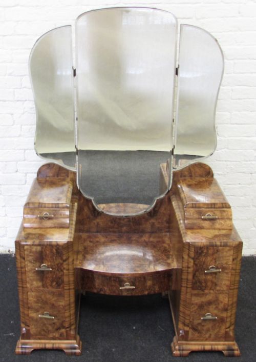 Art Deco Burr Walnut Dressing Table