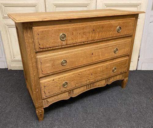 French Bleached Oak 19th Century Chest of Drawers