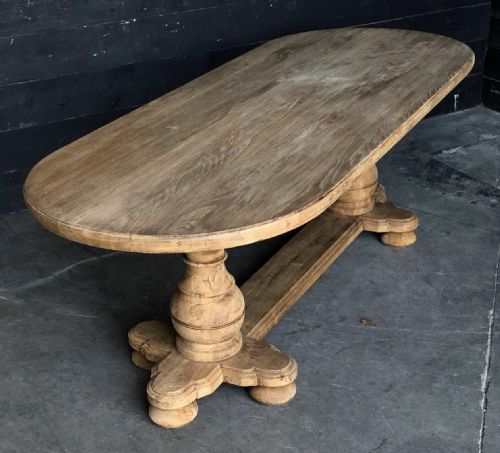 French Bleached Oak Farmhouse Table