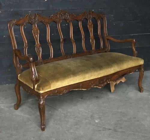 French Walnut Settee