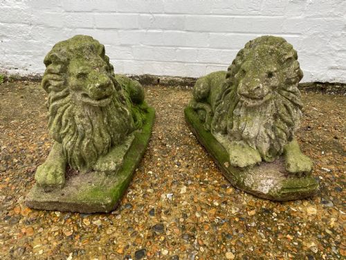 Pair Garden Ornamental Lions