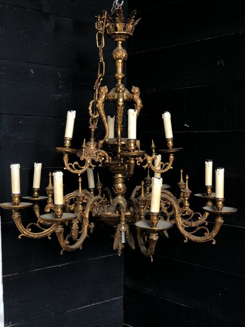 Large French Ormolu Chandelier