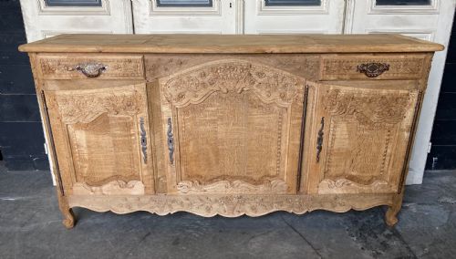 French Bleached Oak Buffet Sideboard