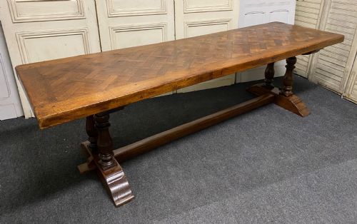 Long Parquetry French Monastery Dining Table