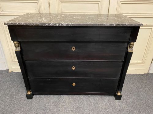 French Empire Ebonised Chest of Drawers