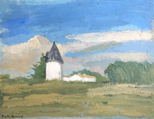 Claude Benard (1926-2016) Signed French Impressionist Large Oil - Landscape