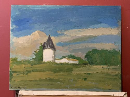 fig 1. CLAUDE BENARD (1926-2016) SIGNED FRENCH IMPRESSIONIST LARGE OIL - LANDSCAPE
