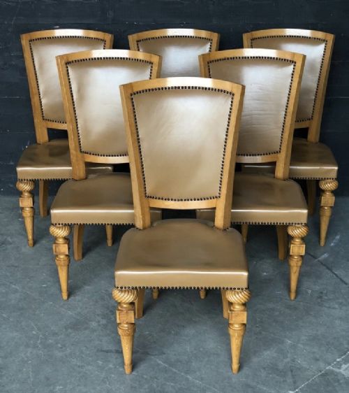 High Quality Set 6 Oak Dining Chairs