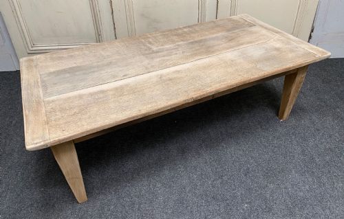 Large Bleached Oak Coffee Table