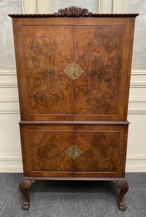 Burr Walnut Cocktail Cabinet