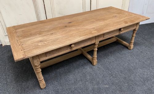 Large Farmhouse Bleached Oak Coffee Table