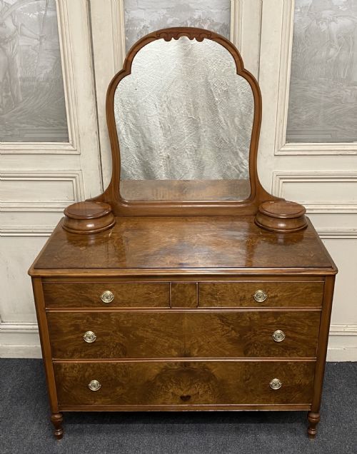 American Burr Walnut Dressing Chest