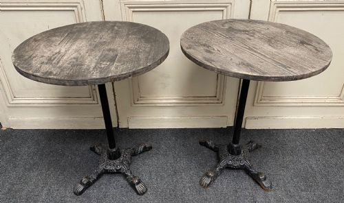 Pair Cast Iron Tables
