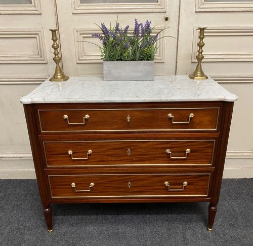 French Marble Top Chest of Drawers