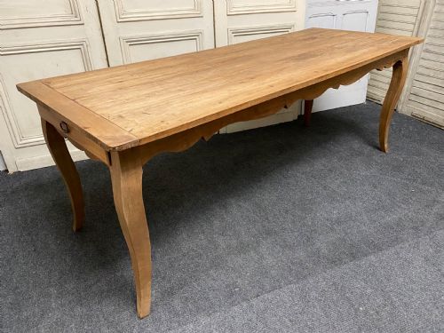 French Cherry Wood Farmhouse Dining Table