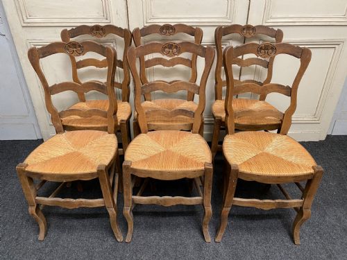 Set 6 French Ladder Back Chairs